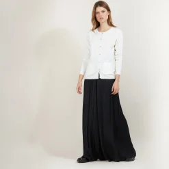 Maison Montagut Gilet Col Rond En Laine Merinos - Betsi><noscript><img width=