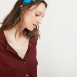 Maison Montagut Gilet Col Rond En Laine Merinos - Betsi><noscript><img width=