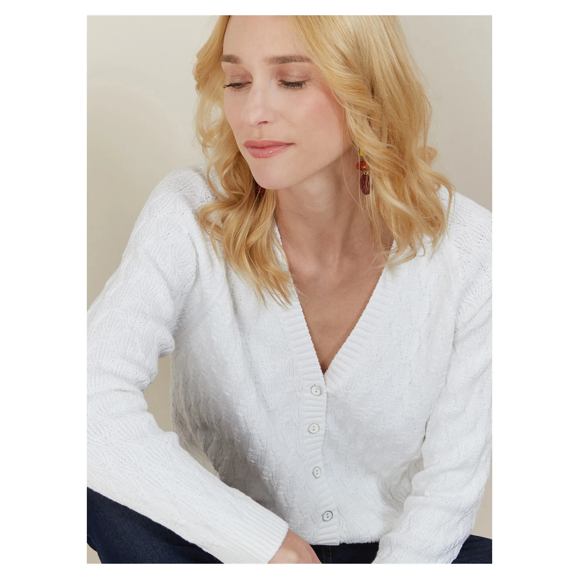 Maison Montagut Gilet Col V En Coton - Abraham>Femme Vestes Et Gilets