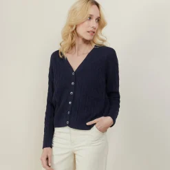 Maison Montagut Gilet Col V En Coton - Abraham><noscript><img width=