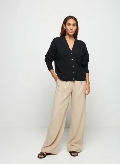 Maison Montagut Gilet Col V En Coton Et Lin - Thais><noscript><img width=