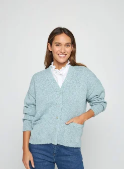 Maison Montagut Gilet Col V En Coton Et Lin - Thais><noscript><img width=