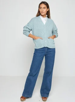 Maison Montagut Gilet Col V En Coton Et Lin - Thais><noscript><img width=