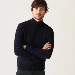 Maison Montagut Gilet En Cachemire Boutonne A Poches - Erwan><noscript><img width=