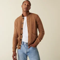 Maison Montagut Gilet En Cachemire Boutonne A Poches - Erwan><noscript><img width=