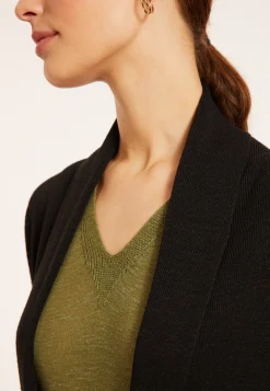 Maison Montagut Gilet En Lin Flamme Col Chale - Maelle><noscript><img width=