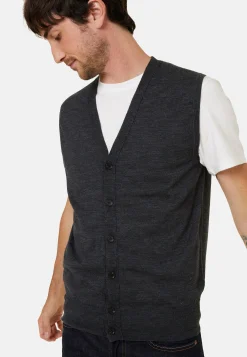 Maison Montagut Gilet Sans Manches Avec Logo En Laine Merinos - Ernardo><noscript><img width=