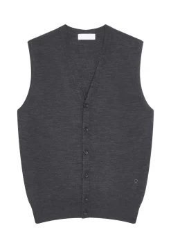 Maison Montagut Gilet Sans Manches Avec Logo En Laine Merinos - Ernardo><noscript><img width=