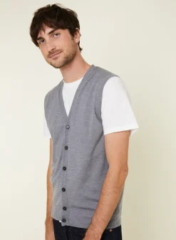 Maison Montagut Gilet Sans Manches Avec Logo En Laine Merinos - Ernardo><noscript><img width=