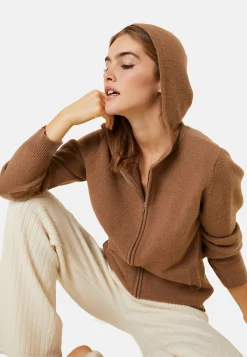 Maison Montagut Gilet Zippe A Capuche En Cachemire Melange - Alfred><noscript><img width=