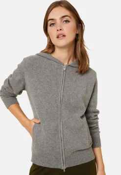 Maison Montagut Gilet Zippe A Capuche En Cachemire Melange - Alfred><noscript><img width=