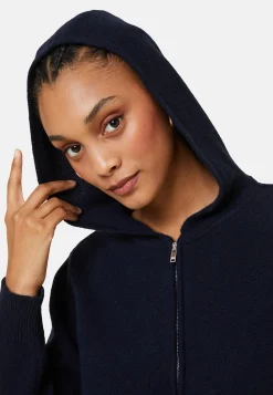 Maison Montagut Gilet Zippe A Capuche En Cachemire Melange - Alfred><noscript><img width=