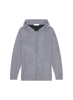 Maison Montagut Gilet Zippe A Capuche En Cachemire 2 Fils - Bradley><noscript><img width=