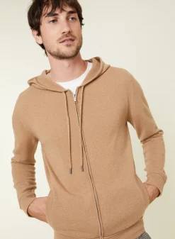 Maison Montagut Gilet Zippe A Capuche En Cachemire 2 Fils - Bradley><noscript><img width=