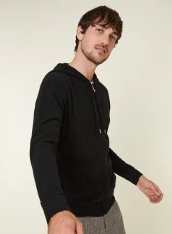 Maison Montagut Gilet Zippe A Capuche En Cachemire 2 Fils - Bradley><noscript><img width=