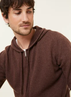 Maison Montagut Gilet Zippe A Capuche En Cachemire 2 Fils - Bradley><noscript><img width=