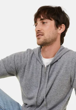 Maison Montagut Gilet Zippe A Capuche En Cachemire 2 Fils - Bradley><noscript><img width=