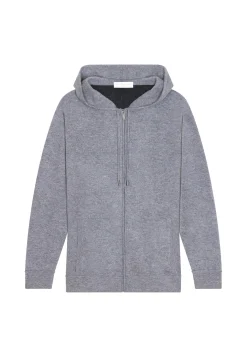 Maison Montagut Gilet Zippe A Capuche En Cachemire 2 Fils - Bradley><noscript><img width=