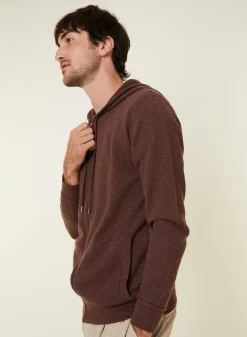 Maison Montagut Gilet Zippe A Capuche En Cachemire 2 Fils - Bradley><noscript><img width=