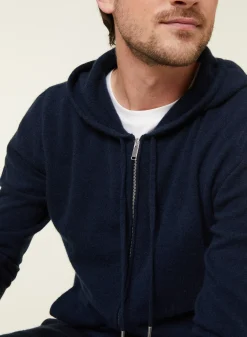 Maison Montagut Gilet Zippe A Capuche En Cachemire 2 Fils - Bradley><noscript><img width=