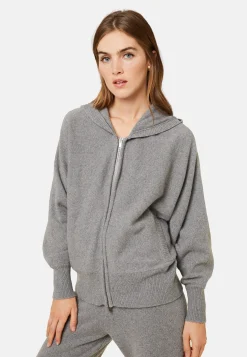 Maison Montagut Gilet Zippe A Capuche En Cachemire Melange - Albin><noscript><img width=