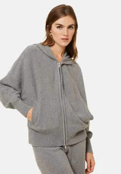 Maison Montagut Gilet Zippe A Capuche En Cachemire Melange - Albin><noscript><img width=