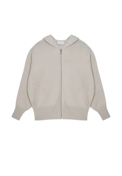 Maison Montagut Gilet Zippe A Capuche En Cachemire Melange - Albin><noscript><img width=