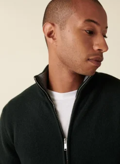 Maison Montagut Gilet Zippe A Poches En Cachemire 2 Fils - Eloane><noscript><img width=