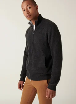 Maison Montagut Gilet Zippe A Poches En Cachemire 2 Fils - Eloane><noscript><img width=