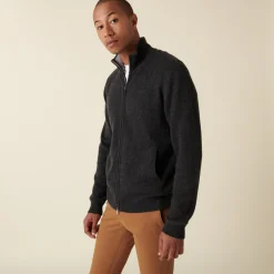 Maison Montagut Gilet Zippe A Poches En Cachemire 2 Fils - Eloane><noscript><img width=