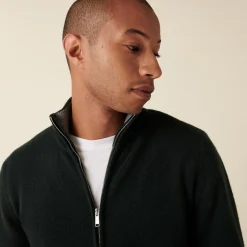 Maison Montagut Gilet Zippe A Poches En Cachemire 2 Fils - Eloane><noscript><img width=