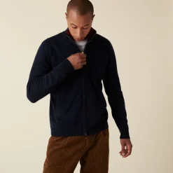 Maison Montagut Gilet Zippe A Poches En Cachemire 2 Fils - Eloane><noscript><img width=