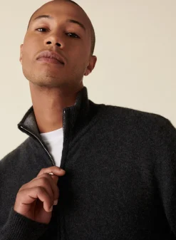 Maison Montagut Gilet Zippe A Poches En Cachemire 2 Fils - Eloane><noscript><img width=