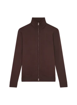 Maison Montagut Gilet Zippe Avec Logo En Laine Merinos - Estian><noscript><img width=