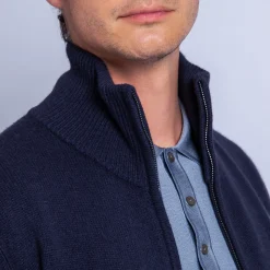 Maison Montagut Gilet Zippe Avec Poches En Cachemire 4 Fils - Francois><noscript><img width=