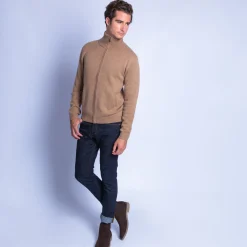 Maison Montagut Gilet Zippe Avec Poches En Cachemire 4 Fils - Francois><noscript><img width=