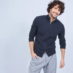 Maison Montagut Gilet Zippe En Cachemire 2 Fils Sans Poches Marc-Antoine>Homme Vestes Et Gilets