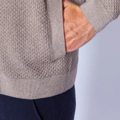 Maison Montagut Gilet Zippe En Coton Cachemire - Hiro><noscript><img width=