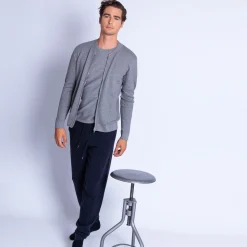 Maison Montagut Gilet Zippe En Coton Cachemire - Hiro><noscript><img width=