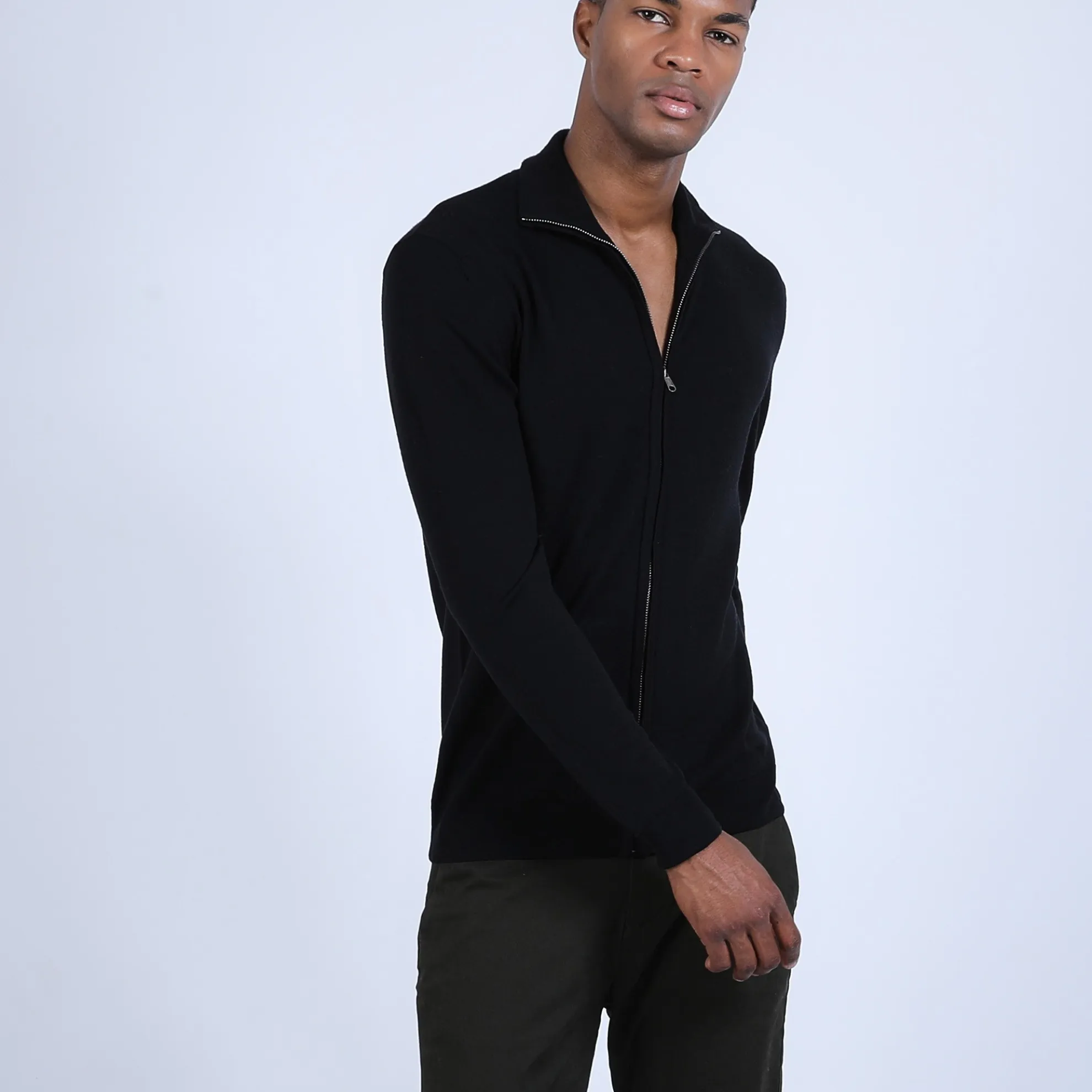 Maison Montagut Gilet Zippe En Laine Merinos - Bastian>Homme Vestes Et Gilets