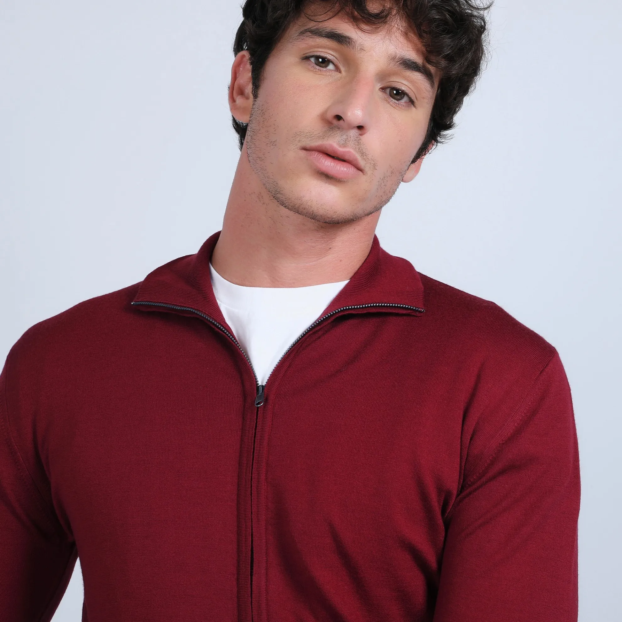 Maison Montagut Gilet Zippe En Laine Merinos - Bastian>Homme Vestes Et Gilets