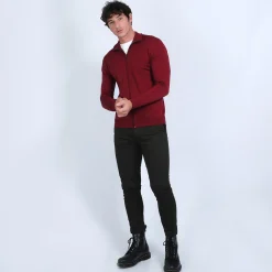 Maison Montagut Gilet Zippe En Laine Merinos - Bastian><noscript><img width=