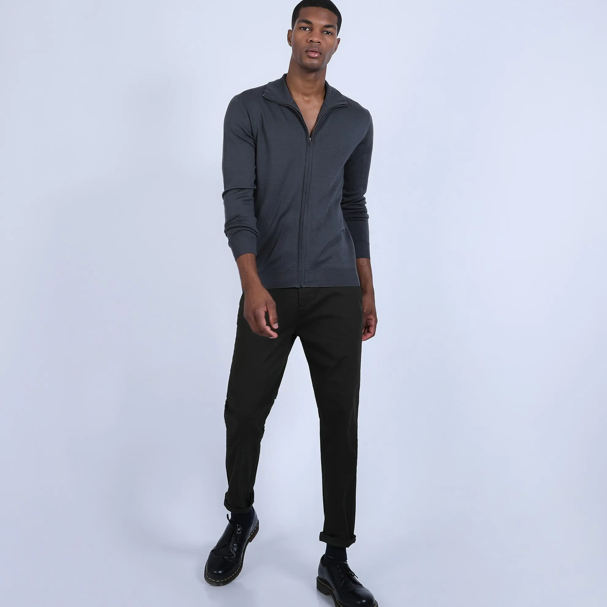 Maison Montagut Gilet Zippe En Laine Merinos - Bastian>Homme Vestes Et Gilets