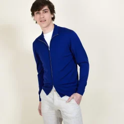 Maison Montagut Gilet Zippe En Laine Merinos - Bastian><noscript><img width=