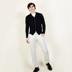 Maison Montagut Gilet Zippe En Laine Merinos - Bastian><noscript><img width=