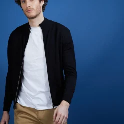 Maison Montagut Gilet Zippe En Laine Merinos - Bastian><noscript><img width=