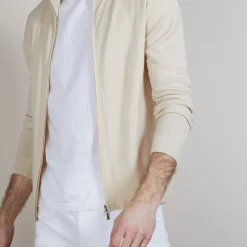 Maison Montagut Gilet Zippe En Laine Merinos - Bastian><noscript><img width=