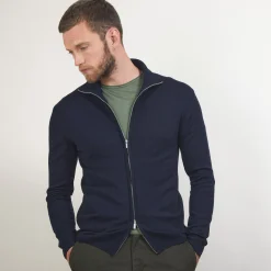 Maison Montagut Gilet Zippe En Laine Merinos - Bastian><noscript><img width=