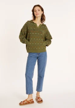 Maison Montagut Hoodie En Coton Bio Col Tunisien - Melanie><noscript><img width=