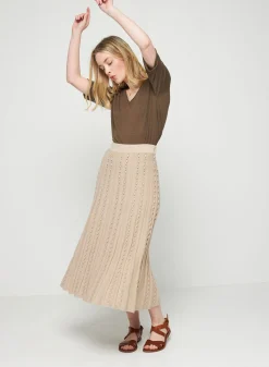 Maison Montagut Jupe Longue En Coton Bio - Sixtine><noscript><img width=